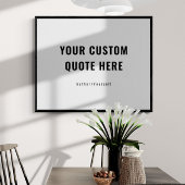 Aangepaste offerte of Gezegde Inspirerend Gift Poster