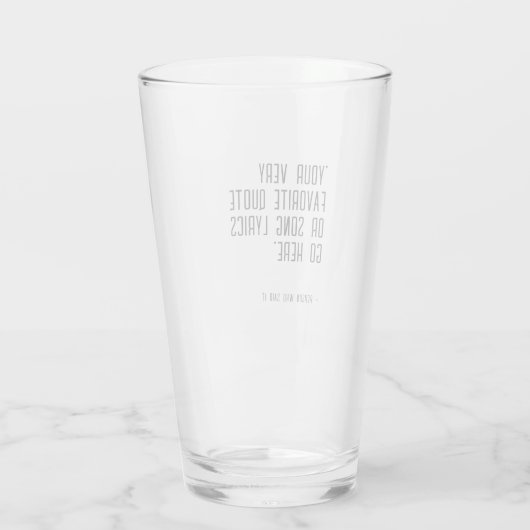 Aangepaste offerte of songtekst - uniek Bier Glas (Achterkant)
