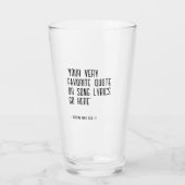 Aangepaste offerte of songtekst - uniek Bier Glas (Voorkant)