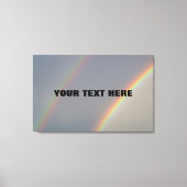 Aangepaste offerte over een dubbele regenboog canv canvas afdruk (Voorkant)