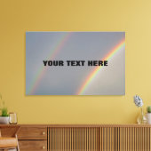 Aangepaste offerte over een dubbele regenboog canv canvas afdruk (Insitu (Woonkamer))