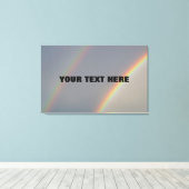 Aangepaste offerte over een dubbele regenboog canv canvas afdruk (Insitu (Houten vloer))
