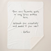 Aangepaste offerte Sherpa deken - creëer uw eigen (Voorkant)