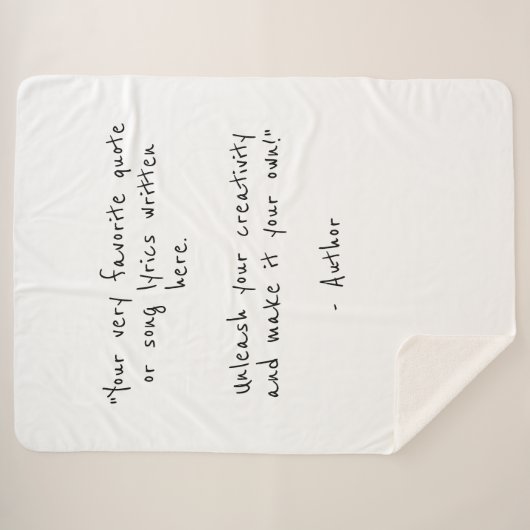 Aangepaste offerte Sherpa deken - creëer uw eigen (Voorkant (horizontaal))