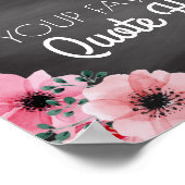 Aangepaste offerte | Teken van Floral-Chalkboard Poster (Hoek)