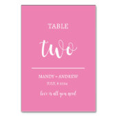 Aangepaste offerte Trouwtafel nummers Kaart (Voorkant)