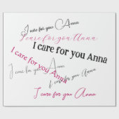 Aangepaste offerte Typografie cadeau Cadeaupapier (Vlak)