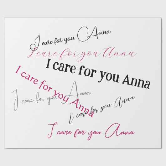 Aangepaste offerte Typografie cadeau Cadeaupapier (Vlak)