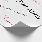 Aangepaste offerte Typografie cadeau Cadeaupapier (Hoek)