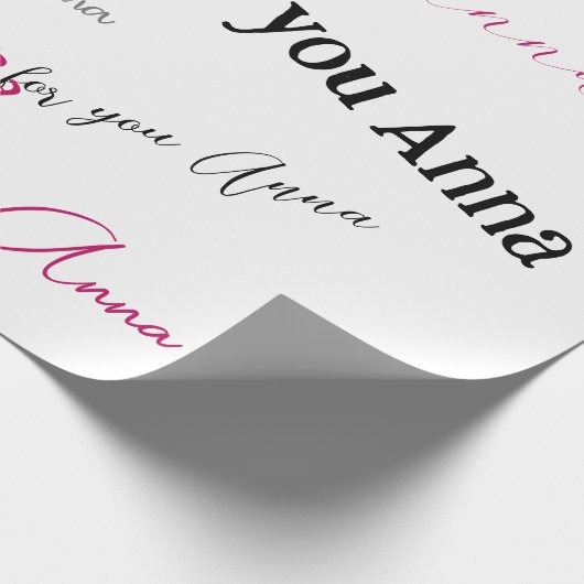 Aangepaste offerte Typografie cadeau Cadeaupapier (Hoek)