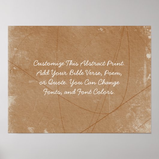 Aangepaste offerte Upload uw eigen woorden Abstrac Poster (Voorkant)