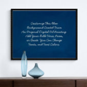 Aangepaste offerte Upload uw eigen woorden Blue Mo Poster
