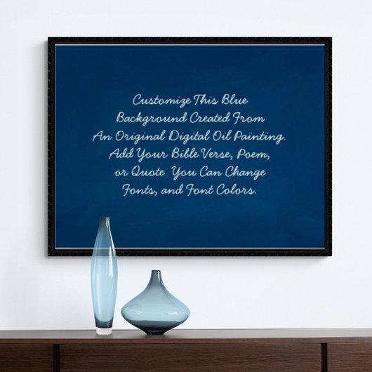 Aangepaste offerte Upload uw eigen woorden Blue Mo Poster