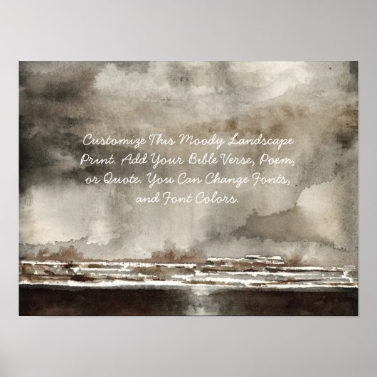 Aangepaste offerte Upload uw eigen woorden MoodyWa Poster (Voorkant)