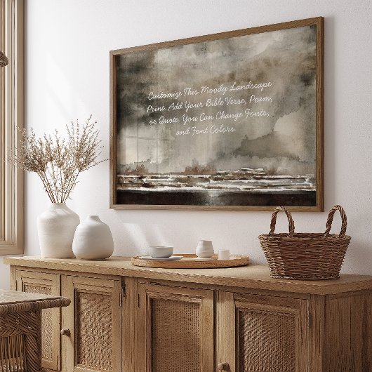 Aangepaste offerte Upload uw eigen woorden MoodyWa Poster