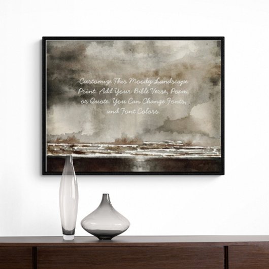 Aangepaste offerte Upload uw eigen woorden MoodyWa Poster