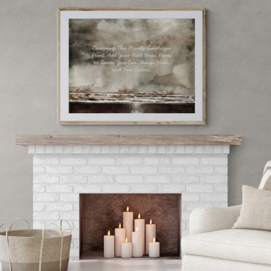 Aangepaste offerte Upload uw eigen woorden MoodyWa Poster