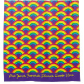 Aangepaste offerte van Rainbow Mermaid Scale Douchegordijn (Voorkant)