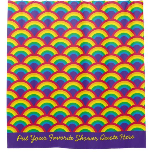 Aangepaste offerte van Rainbow Mermaid Scale Douchegordijn (Voorkant)