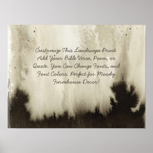 Aangepaste offerte Voeg uw Bijbelvers Moody Waterv Poster (Voorkant)