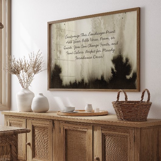 Aangepaste offerte Voeg uw Bijbelvers Moody Waterv Poster