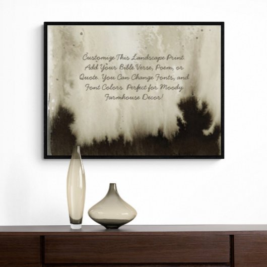 Aangepaste offerte Voeg uw Bijbelvers Moody Waterv Poster