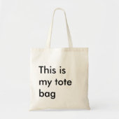 Aangepaste offerte voor "Dit is mijn canvas tas" Tote Bag (Voorkant)