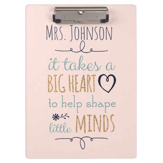 Aangepaste offerte voor docenten klembord (Voorkant)