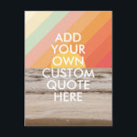 Aangepaste offerte voor oceaanlandschap briefkaart<br><div class="desc">Creëer uw eigen briefkaart van de douanequote met gepersonaliseerde tekst op een retro oceaanlandschapsachtergrond.</div>