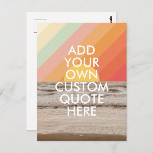 Aangepaste offerte voor oceaanlandschap briefkaart (Voorkant / Achterkant)