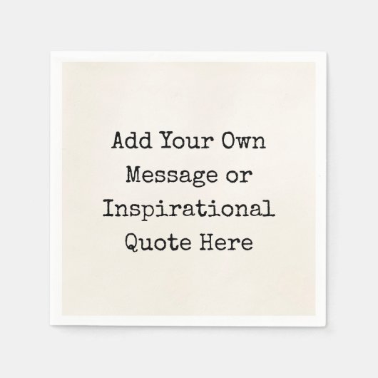 Aangepaste offertes Inspirerend Motivatie Servet (Voorkant)