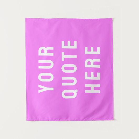 Aangepaste Offertespandoek Persoonlijk Helder Roze Wandkleed (Voorkant)