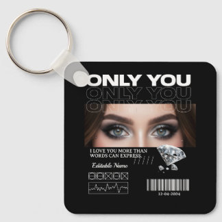 Aangepaste ogen afbeelding & naam | Gepersonalisee Sleutelhanger