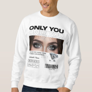 Aangepaste ogen afbeelding & naam   Gepersonalisee Trui