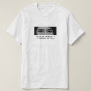 Aangepaste ogen afbeelding & naam Volledig geper T-shirt