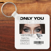 Aangepaste ogen Afbeelding, tekst | Gepersonalisee Sleutelhanger (Voorkant)