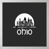 Aangepaste Ohio Skyline Poster (Voorkant)