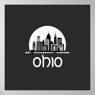 Aangepaste Ohio Skyline Poster