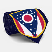 Aangepaste Ohio-vlag Stropdas (Opgerold)
