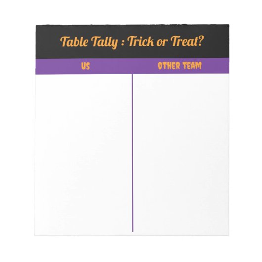 Aangepaste oktober Halloween Bunco Tafel Tally Notitieblok (Voorkant)