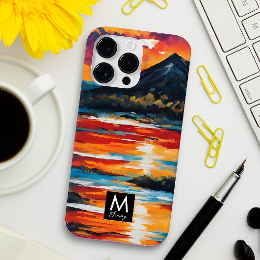 Aangepaste olieverfschilderij Sunset Landschap Mon Case-Mate iPhone Case