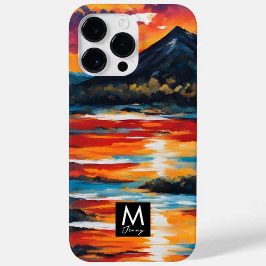 Aangepaste olieverfschilderij Sunset Landschap Mon Case-Mate iPhone Case (Achterkant)