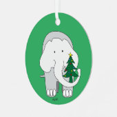 Aangepaste Olifant Kerst Ornament (Voorkant links)