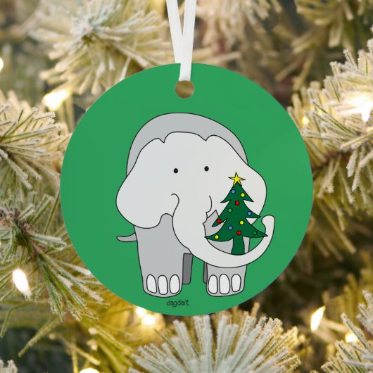 Aangepaste Olifant Kerst Ornament (Insitu)