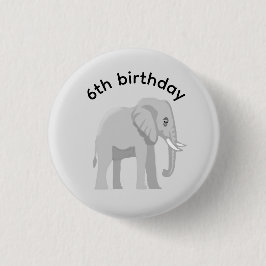 Aangepaste Olifant Verjaardag Jongen Meisje Leefti Ronde Button 3,2 Cm