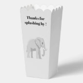 Aangepaste olifant verjaardag popcorn doos bedankdoosjes (Achterkant)