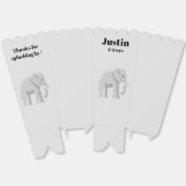 Aangepaste olifant verjaardag popcorn doos bedankdoosjes (Ongevouwen)