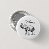 Aangepaste olifantenbadge ronde button 3,2 cm (Voorkant /achterkant)