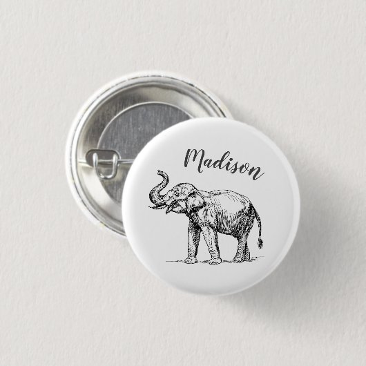 Aangepaste olifantenbadge ronde button 3,2 cm (Voorkant /achterkant)