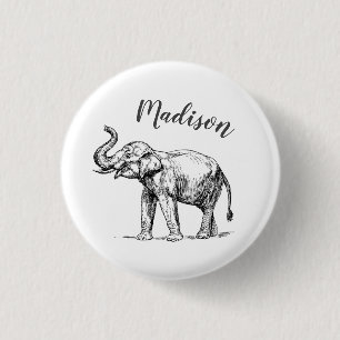 Aangepaste olifantenbadge ronde button 3,2 cm